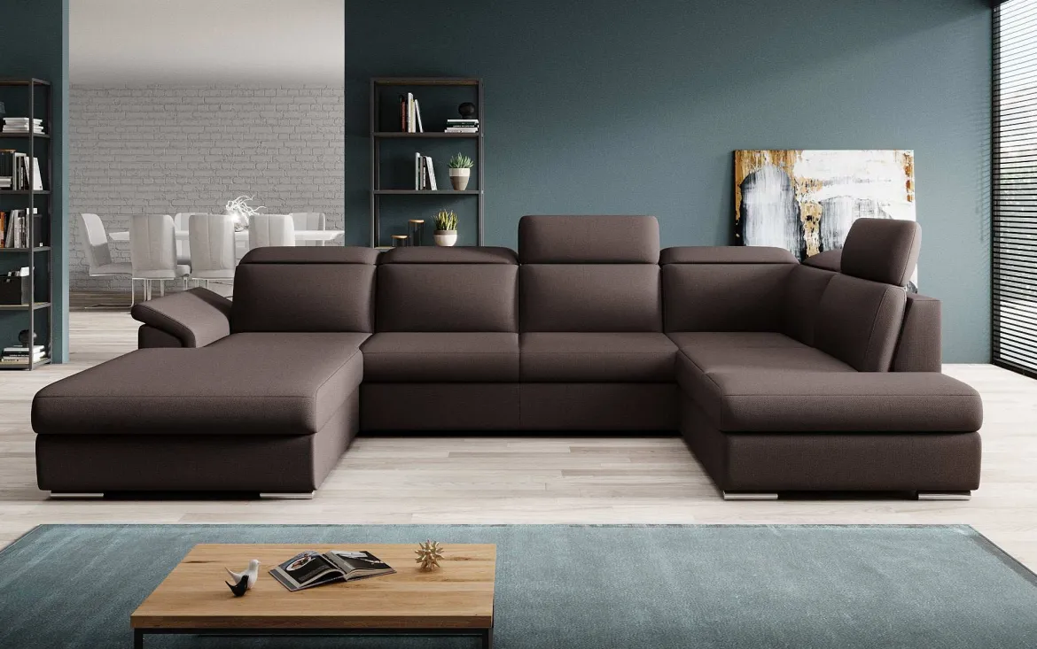 Designer Sofa Emiliano mit Schlaf- und Klappfunktion