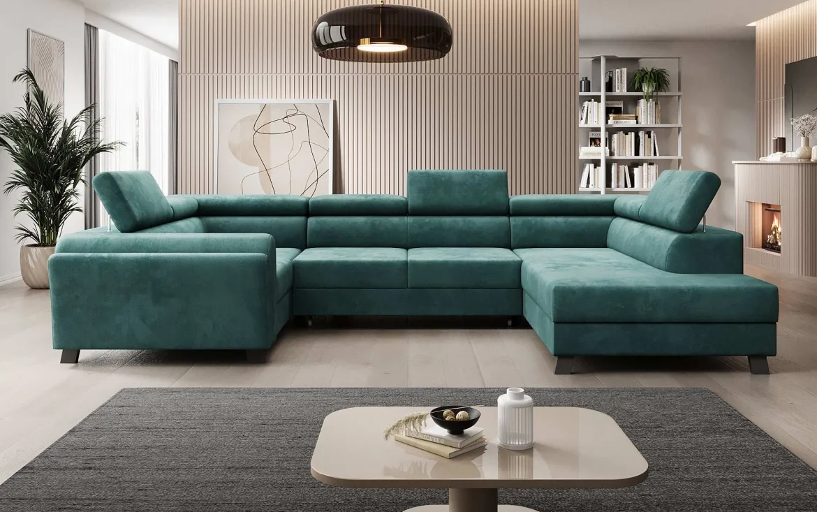 Designer Sofa Emilio mit Schlaf- und Klappfunktion