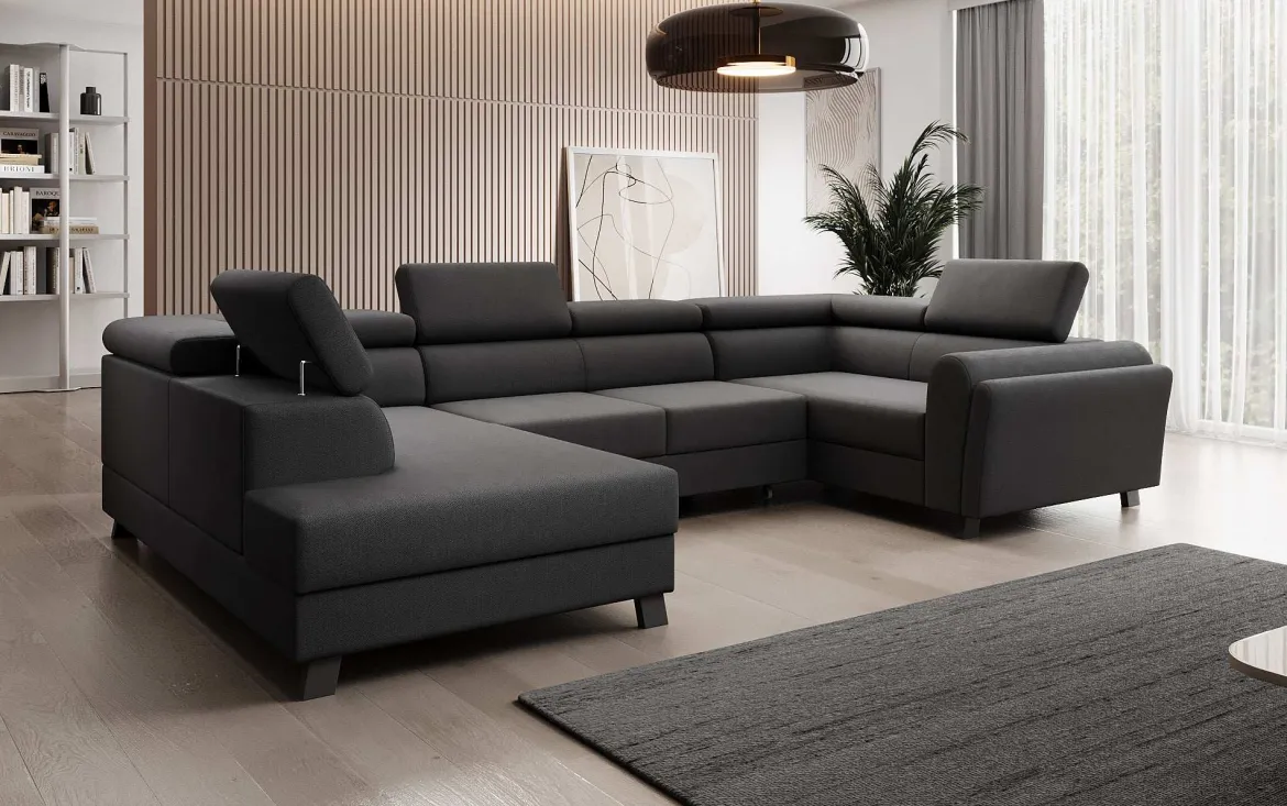 Designer Sofa Emilio mit Schlaf- und Klappfunktion