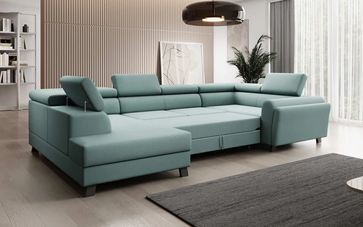 Designer Sofa Emilio mit Schlaf- und Klappfunktion
