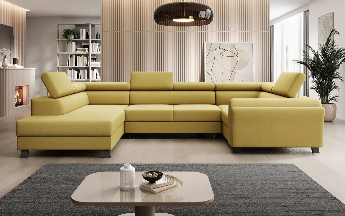 Designer Sofa Emilio mit Schlaf- und Klappfunktion