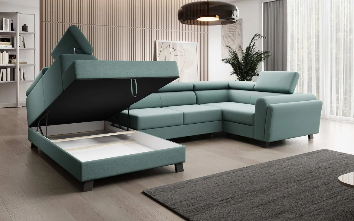 Designer Sofa Emilio mit Schlaf- und Klappfunktion