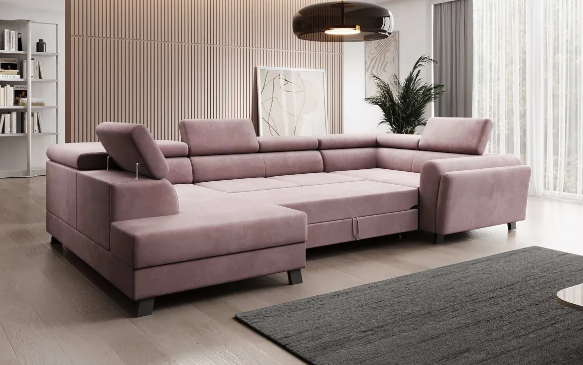 Designer Sofa Emilio mit Schlaf- und Klappfunktion