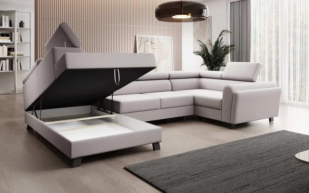 Designer Sofa Emilio mit Schlaf- und Klappfunktion
