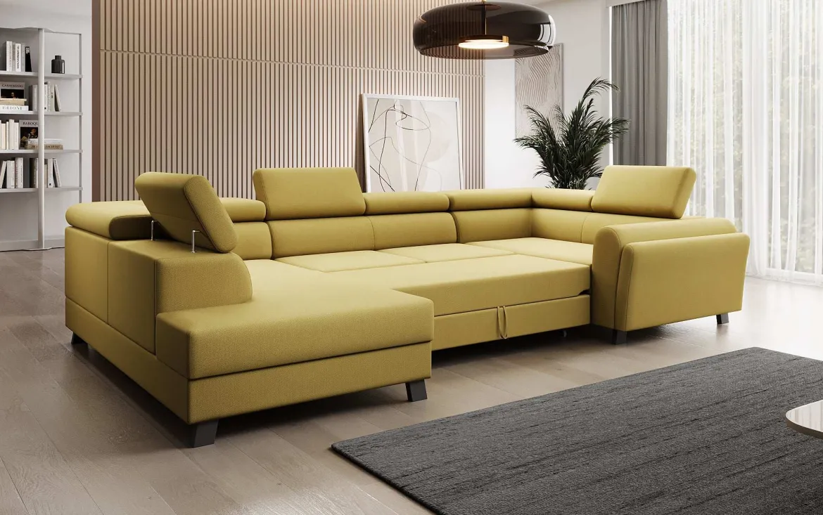 Designer Sofa Emilio mit Schlaf- und Klappfunktion