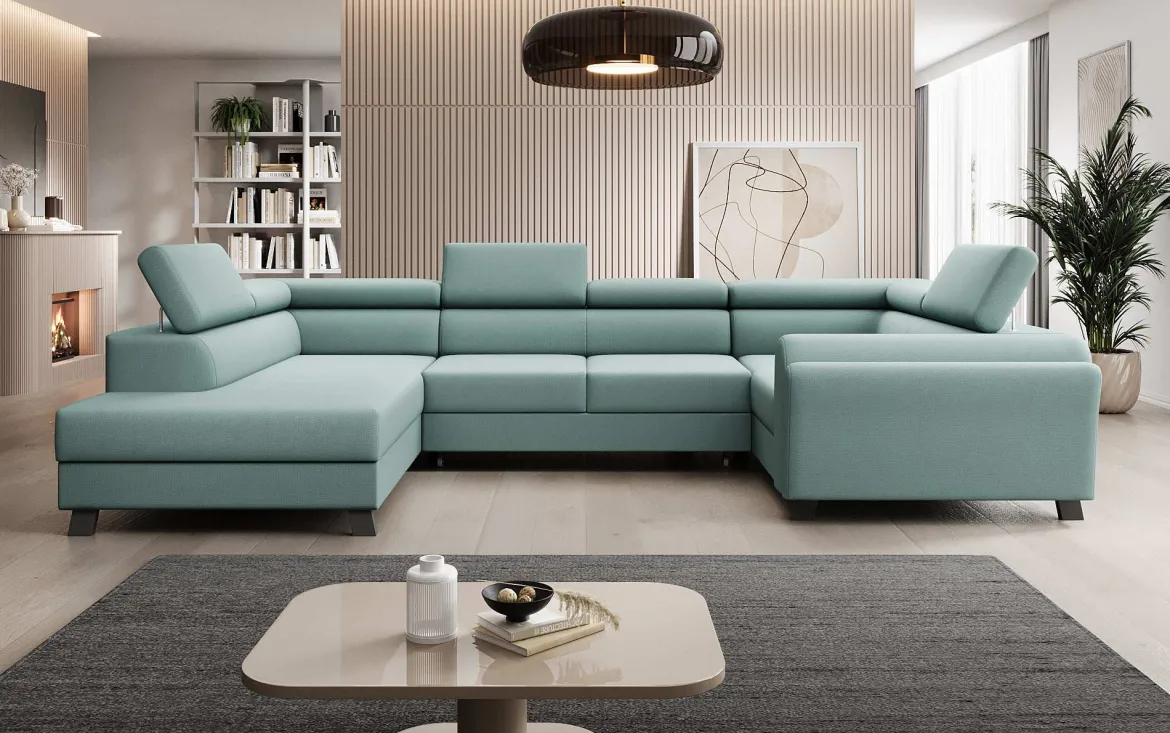 Designer Sofa Emilio mit Schlaf- und Klappfunktion