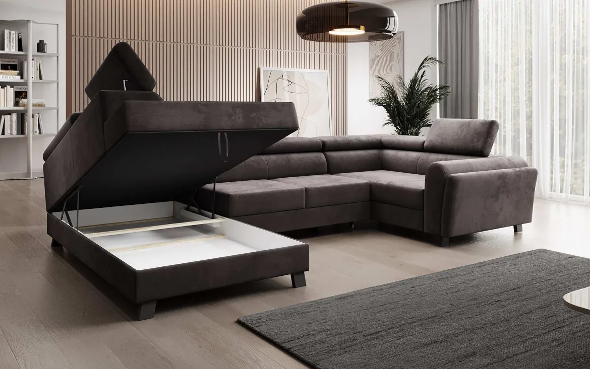 Designer Sofa Emilio mit Schlaf- und Klappfunktion