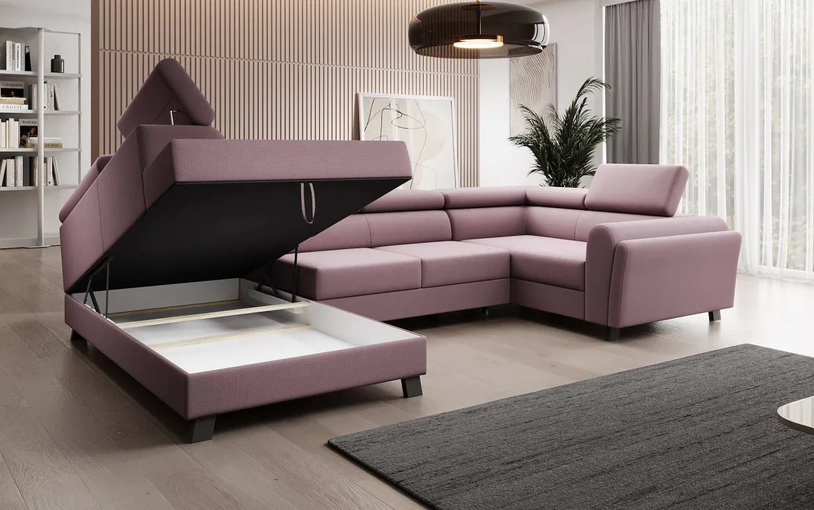Designer Sofa Emilio mit Schlaf- und Klappfunktion