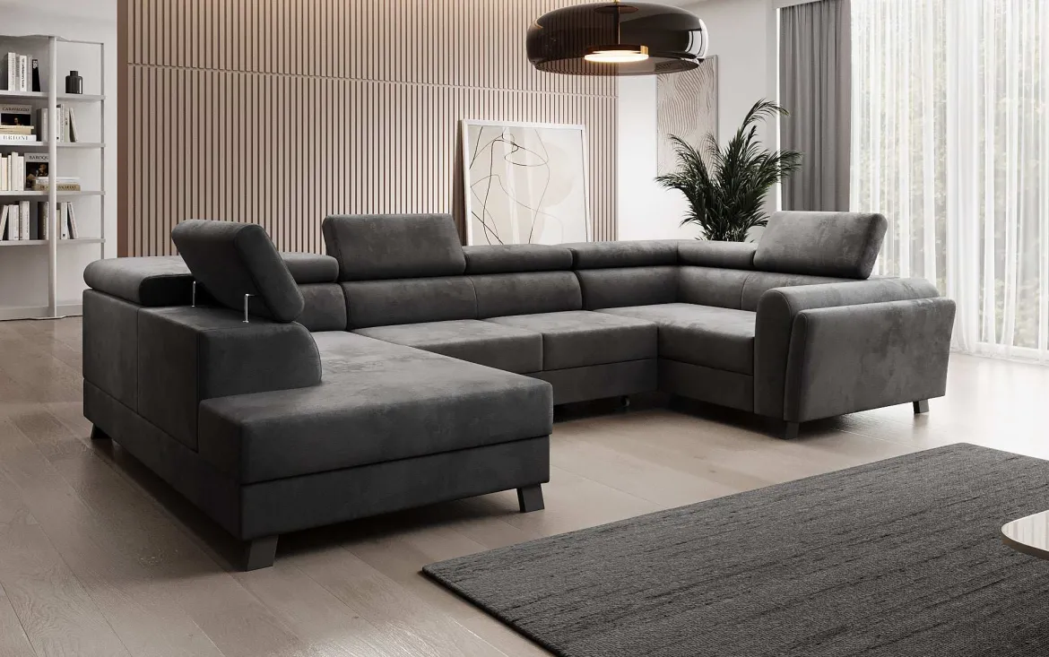 Designer Sofa Emilio mit Schlaf- und Klappfunktion