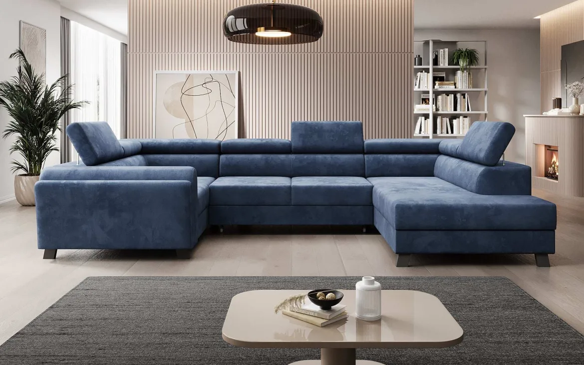 Designer Sofa Emilio mit Schlaf- und Klappfunktion