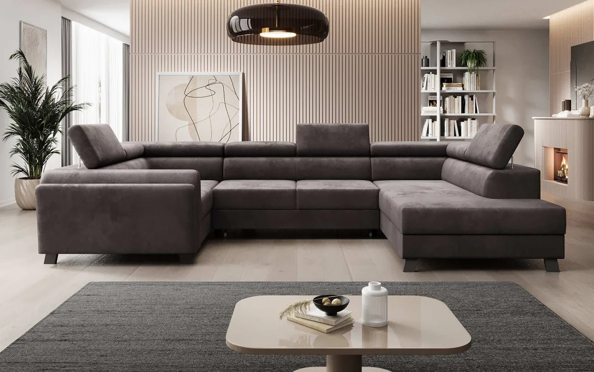 Designer Sofa Emilio mit Schlaf- und Klappfunktion