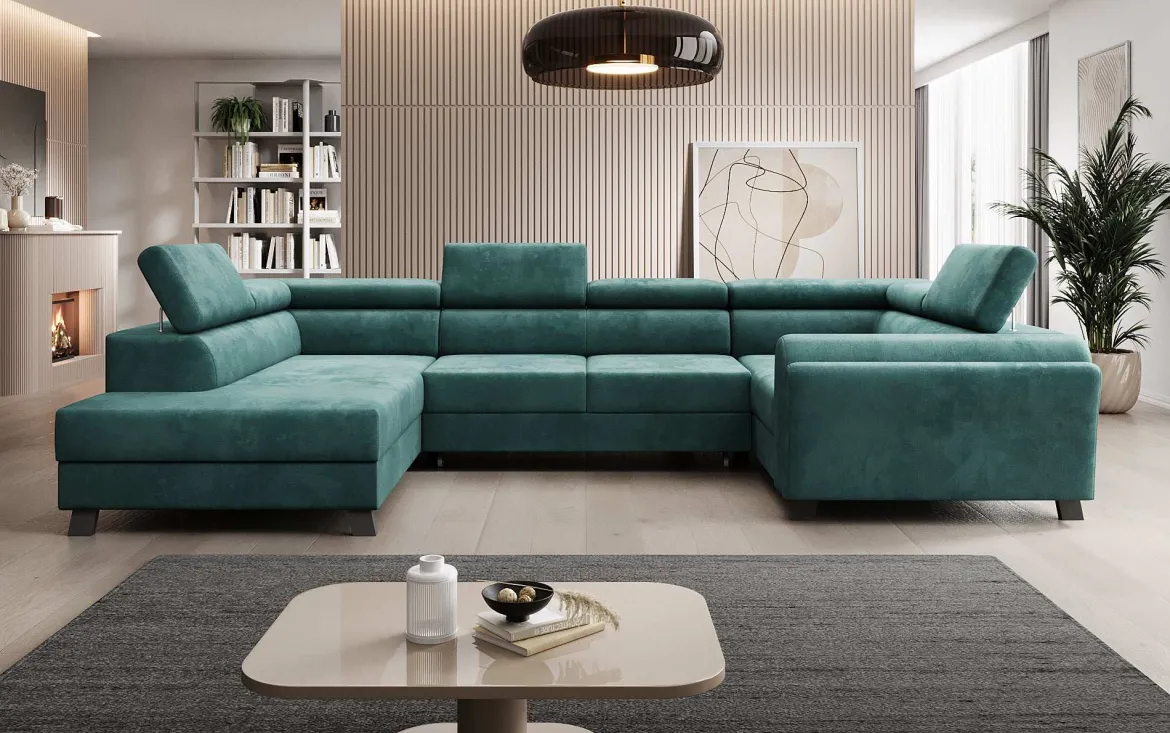 Designer Sofa Emilio mit Schlaf- und Klappfunktion