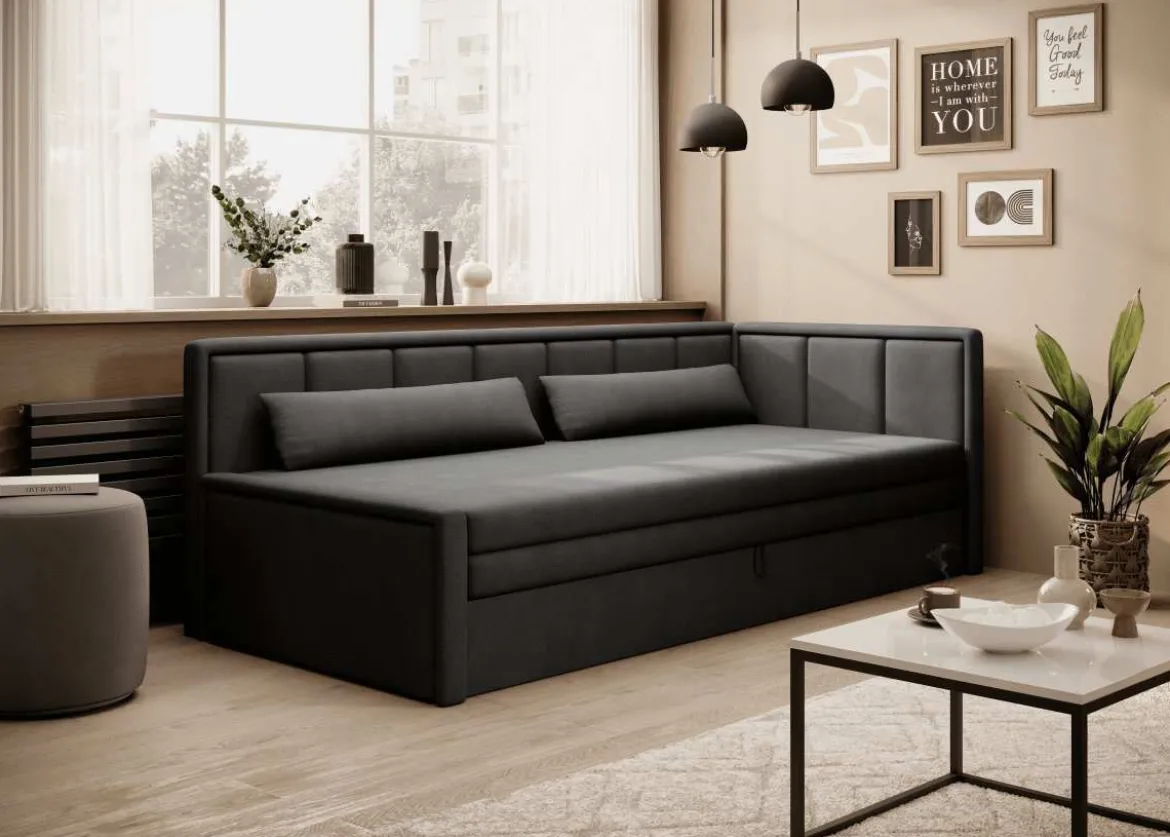 Designer Sofa Fellano mit Schlaffunktion und Stauraum