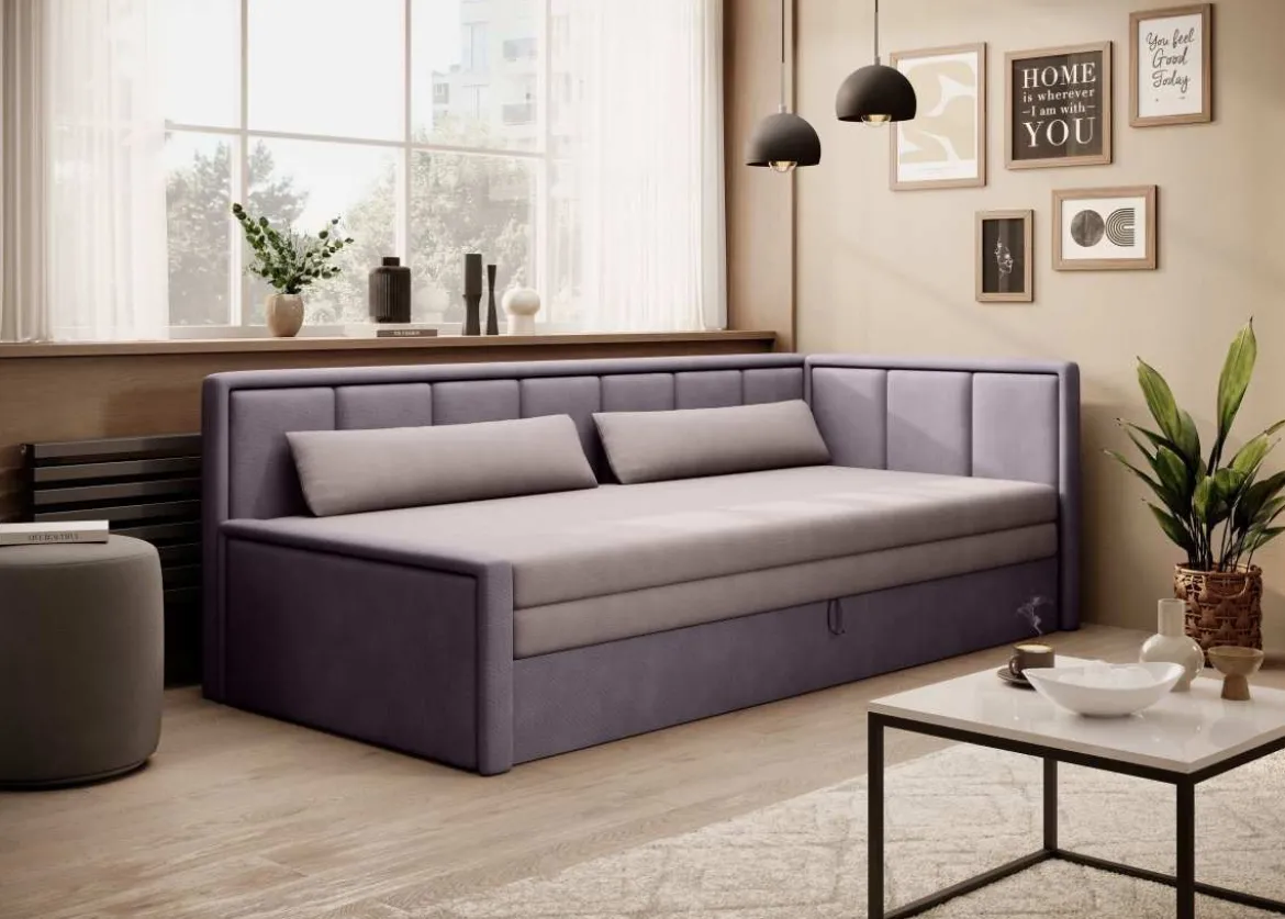 Designer Sofa Fellano mit Schlaffunktion und Stauraum