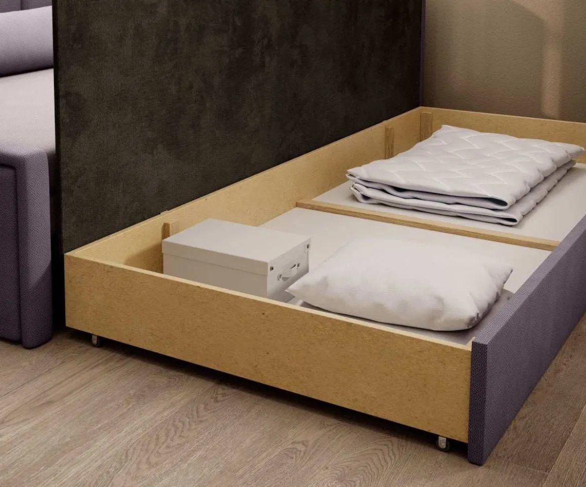 Designer Sofa Fellano mit Schlaffunktion und Stauraum