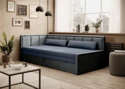 Designer Sofa Fellano mit Schlaffunktion und Stauraum