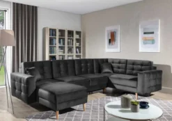 Designer Sofa Fjord U mit Schlaffunktion und Stauraum