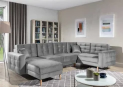 Designer Sofa Fjord U mit Schlaffunktion und Stauraum