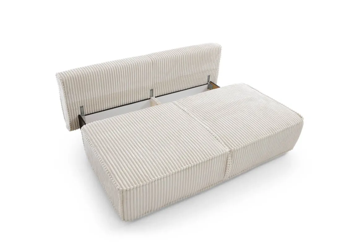 Designer Sofa Komma mit Schlaffunktion und Stauraum