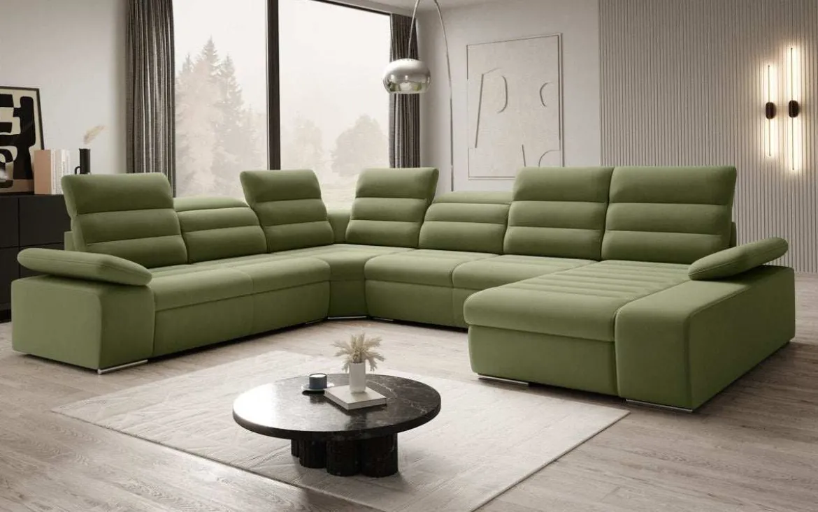 Designer Sofa Kreta mit Schlaf - und Klappfunktion