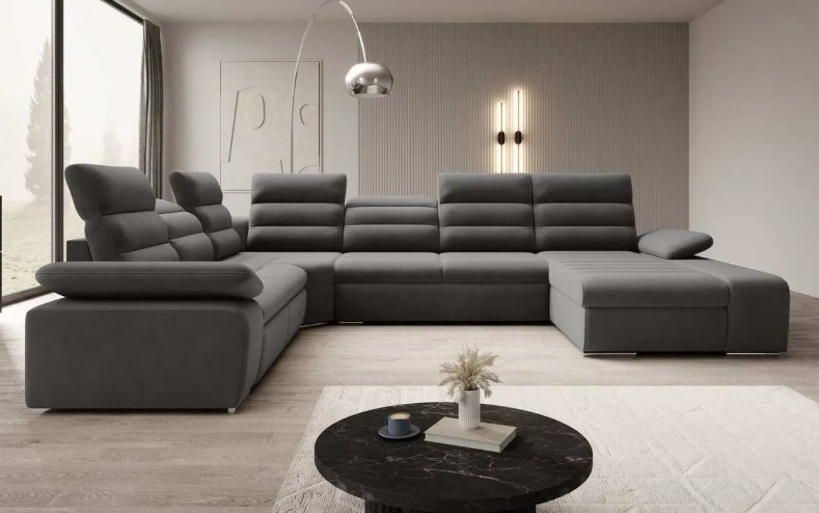Designer Sofa Kreta mit Schlaf - und Klappfunktion