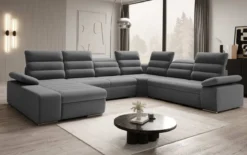 Designer Sofa Kreta mit Schlaf - und Klappfunktion
