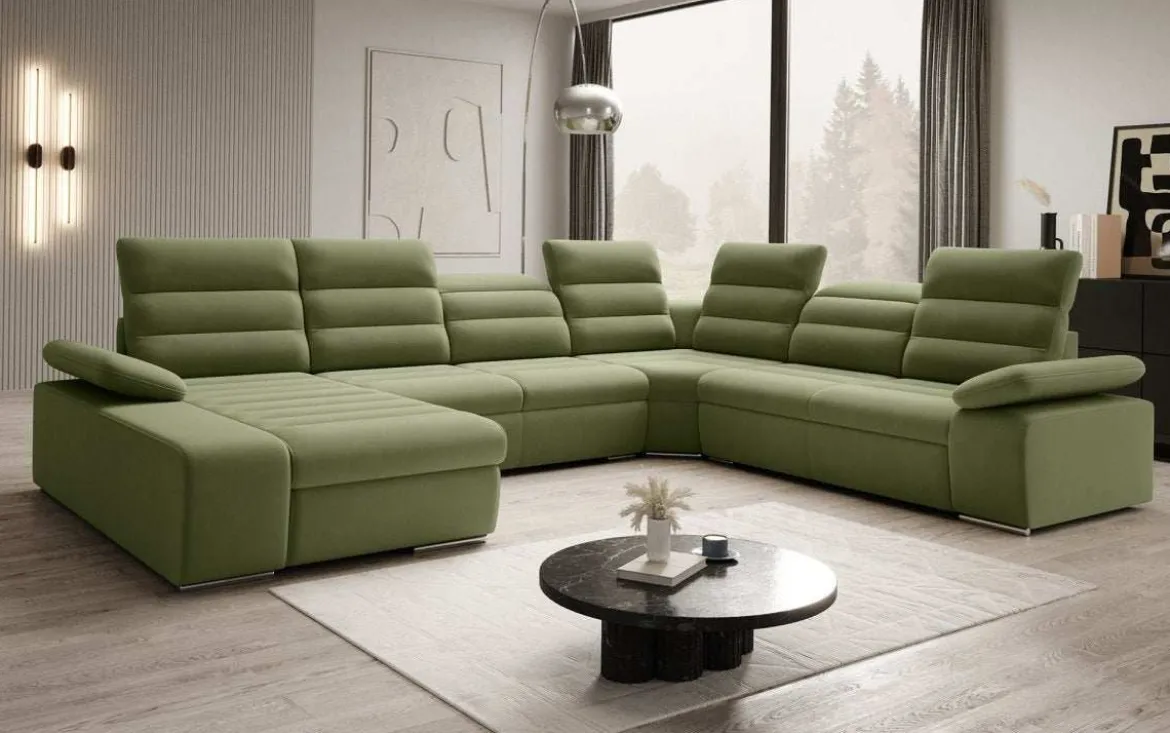 Designer Sofa Kreta mit Schlaf - und Klappfunktion