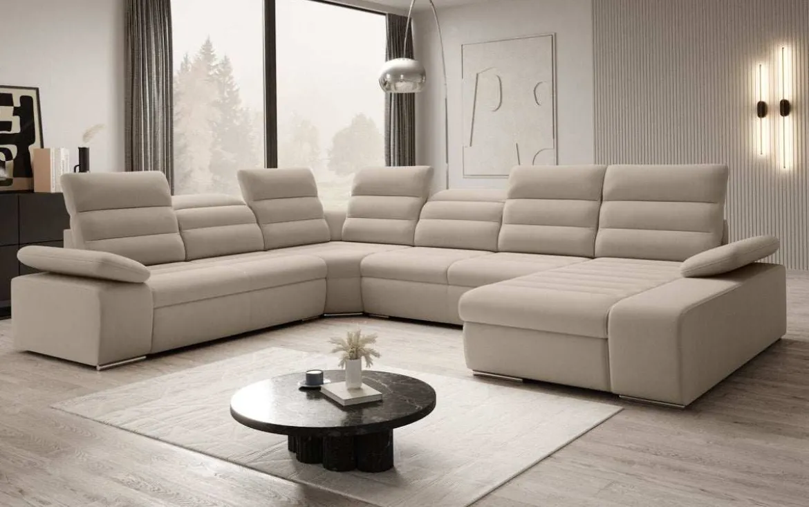 Designer Sofa Kreta mit Schlaf - und Klappfunktion