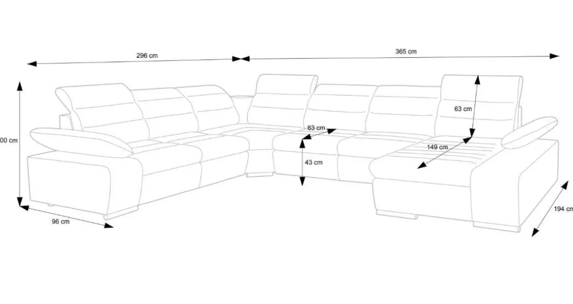 Designer Sofa Kreta mit Schlaf - und Klappfunktion