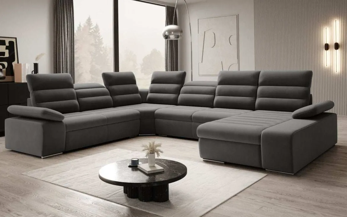 Designer Sofa Kreta mit Schlaf - und Klappfunktion
