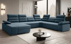 Designer Sofa Kreta mit Schlaf - und Klappfunktion