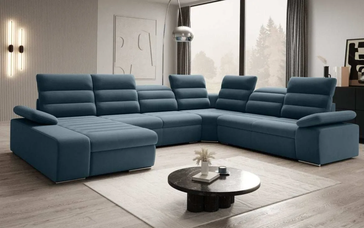 Designer Sofa Kreta mit Schlaf - und Klappfunktion