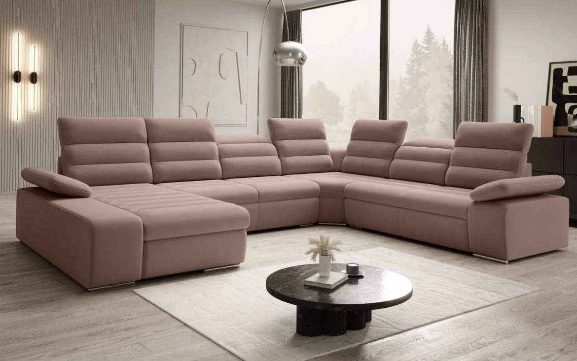 Designer Sofa Kreta mit Schlaf - und Klappfunktion