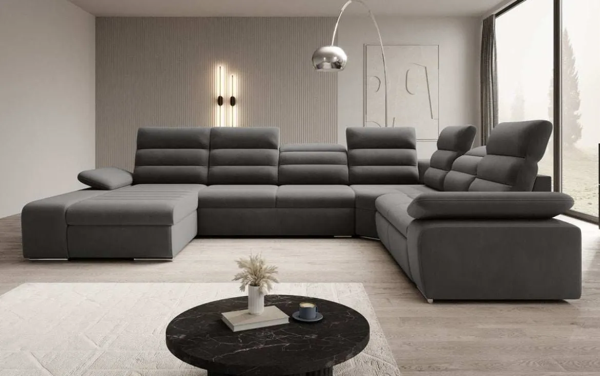 Designer Sofa Kreta mit Schlaf - und Klappfunktion