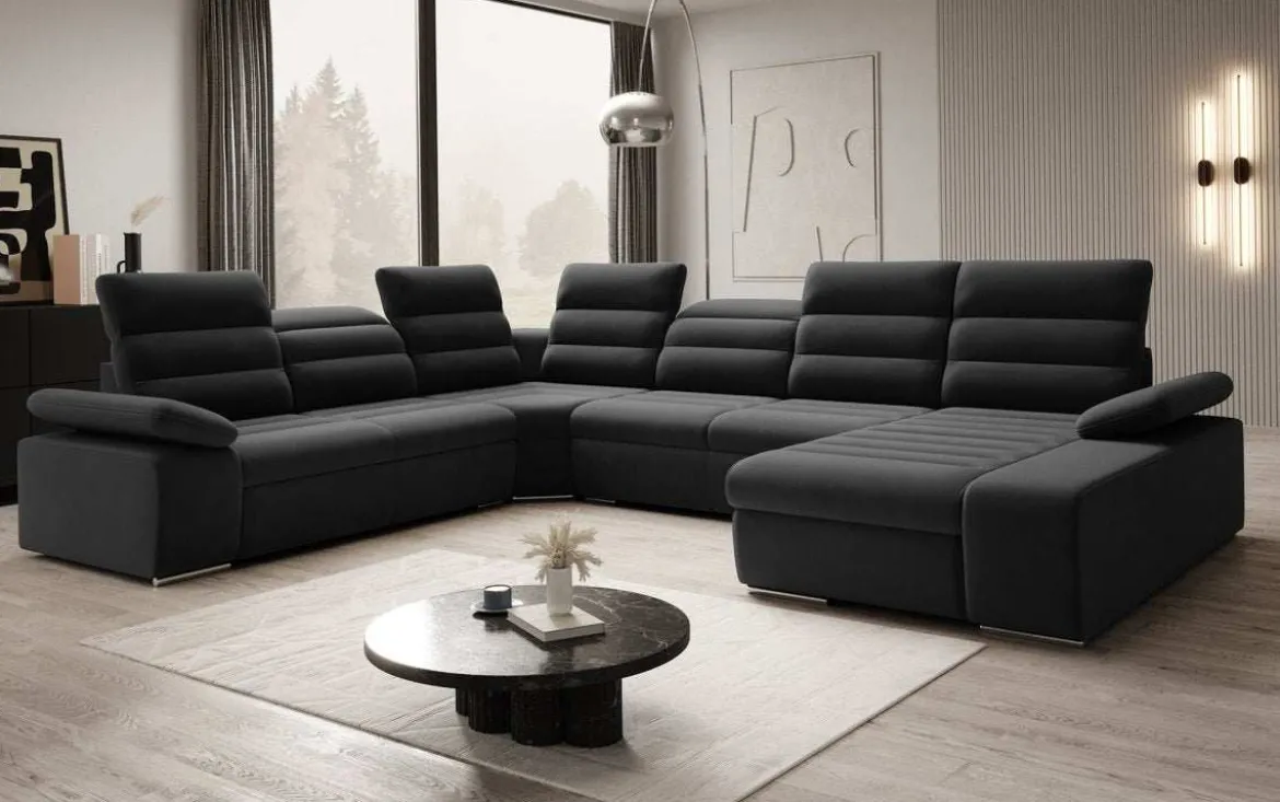 Designer Sofa Kreta mit Schlaf - und Klappfunktion
