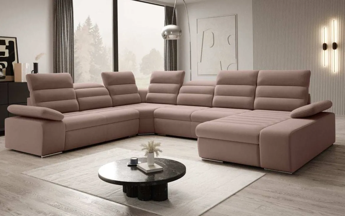 Designer Sofa Kreta mit Schlaf - und Klappfunktion