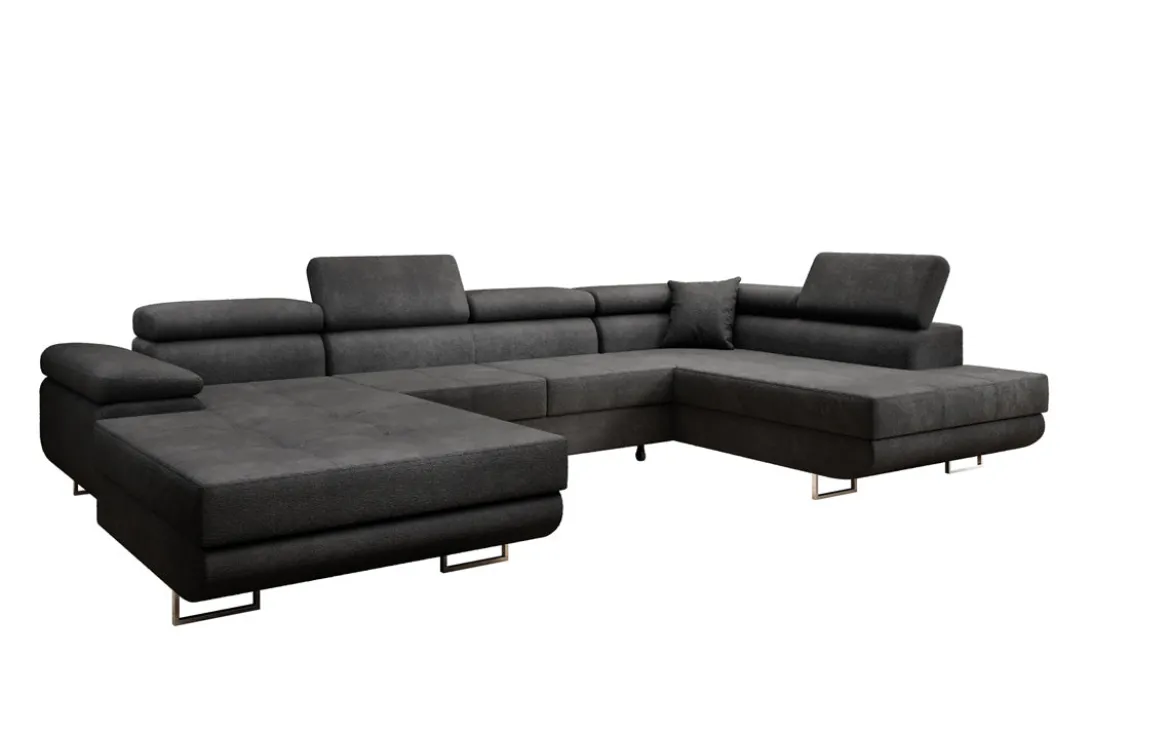 Designer Sofa Lago mit Schlaf - und Klappfunktion in Bouclé