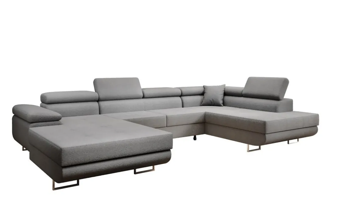 Designer Sofa Lago mit Schlaf - und Klappfunktion in Bouclé