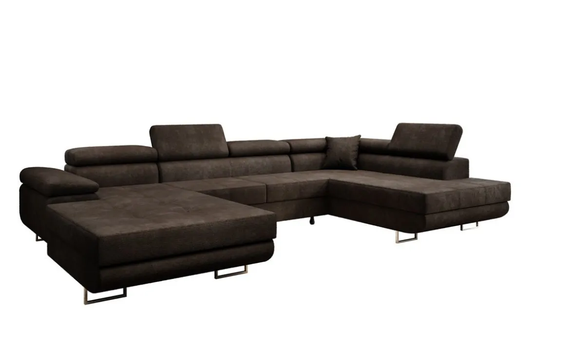 Designer Sofa Lago mit Schlaf - und Klappfunktion in Bouclé