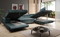 Designer Sofa Lago mit Schlaf - und Klappfunktion in Cord