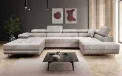 Designer Sofa Lago mit Schlaf - und Klappfunktion in Cord