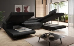 Designer Sofa Lago mit Schlaf - und Klappfunktion in Cord