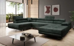 Designer Sofa Lago mit Schlaf - und Klappfunktion in Cord