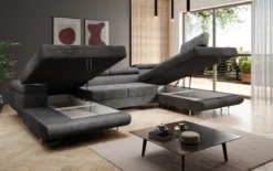Designer Sofa Lago mit Schlaf - und Klappfunktion in Cord