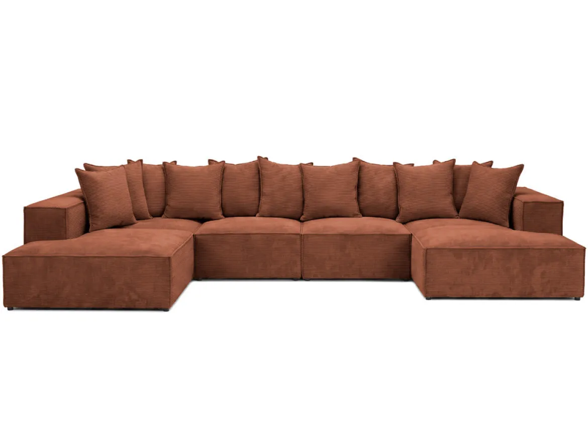 Designer Sofa Largo U XXL in Cord