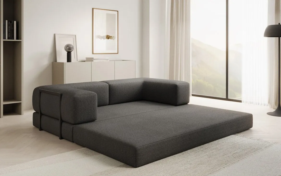 Designer Sofa Lazy 3 Sitzer in Bouclé