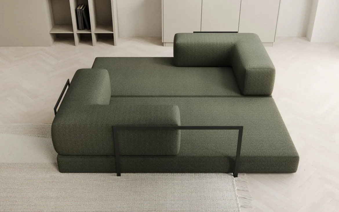 Designer Sofa Lazy 3 Sitzer in Bouclé