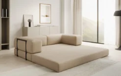 Designer Sofa Lazy 3 Sitzer in Bouclé