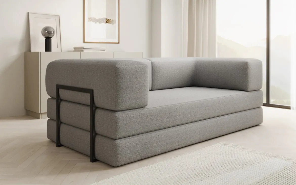 Designer Sofa Lazy 3 Sitzer in Bouclé