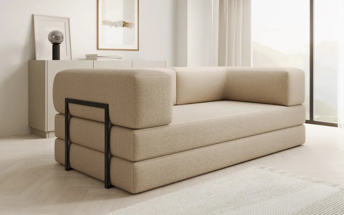 Designer Sofa Lazy 3 Sitzer in Bouclé